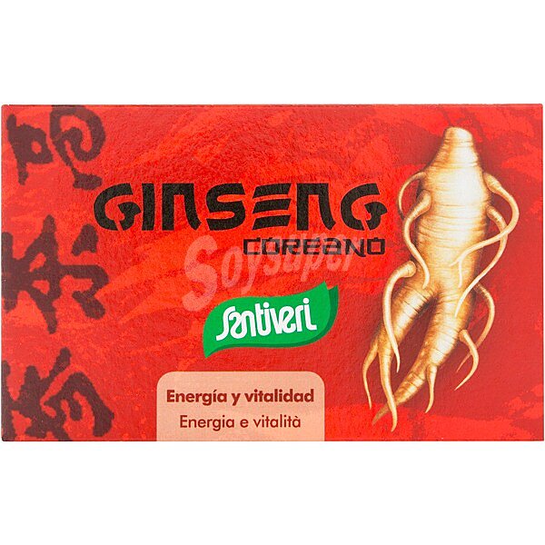 Gingseng coreano energía y vitalidad reduce el cansancio y la fatiga física y mental ápsulas