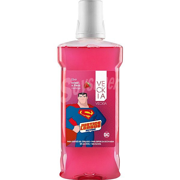 Enjuague bucal infantil Justice League sabor fresa