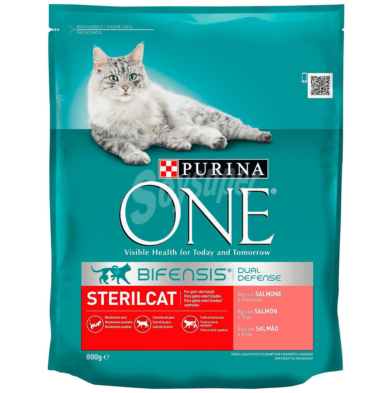 Pienso de salmón y trigo para gato adulto esterilizado Bifensis