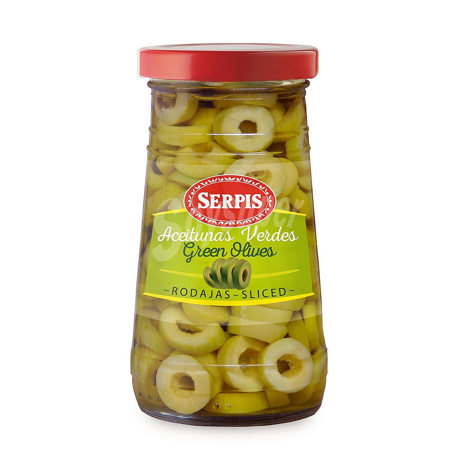 Aceitunas verdes en rodajas Serpis