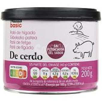 Paté de hígado de cerdo eroski basic