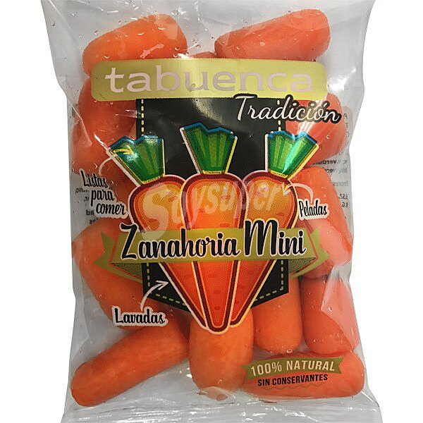 Zanahoria mini pelada lista para comer bolsa 250 g