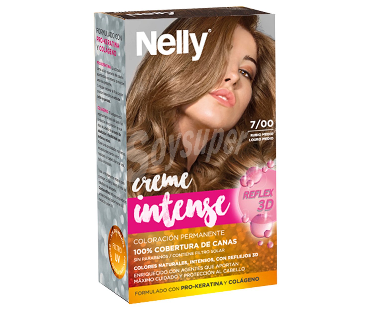 Nelly Tinte de color rubio medio, tono 7/00 nelly Creme intense