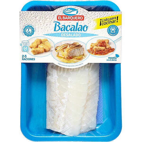 Lomos de bacalao desalado