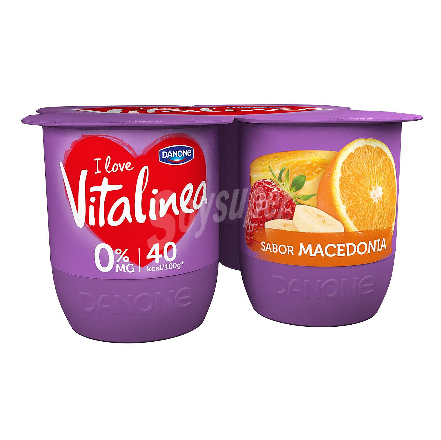 Yogur desnatado 0% m.g. sabor macedonia sin gluten