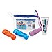 Kit de viaje infantil compuesto por cepillo dental, fluor·kin junior y gel dentífrico