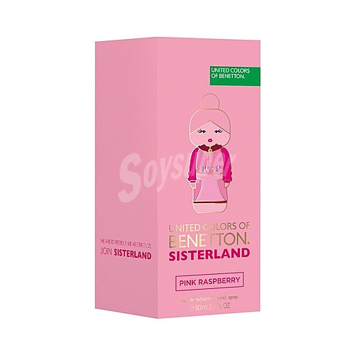 United colors OF benetton Eau de toilette para mujer con vaporizador en spray y fragancia a frambuesa rosa united color OF benetton Sisterland