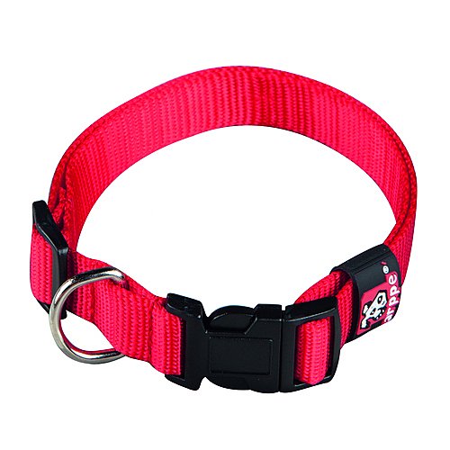 Arppe Collar de nylon regulable color rojo pequeño talla 10 arpe