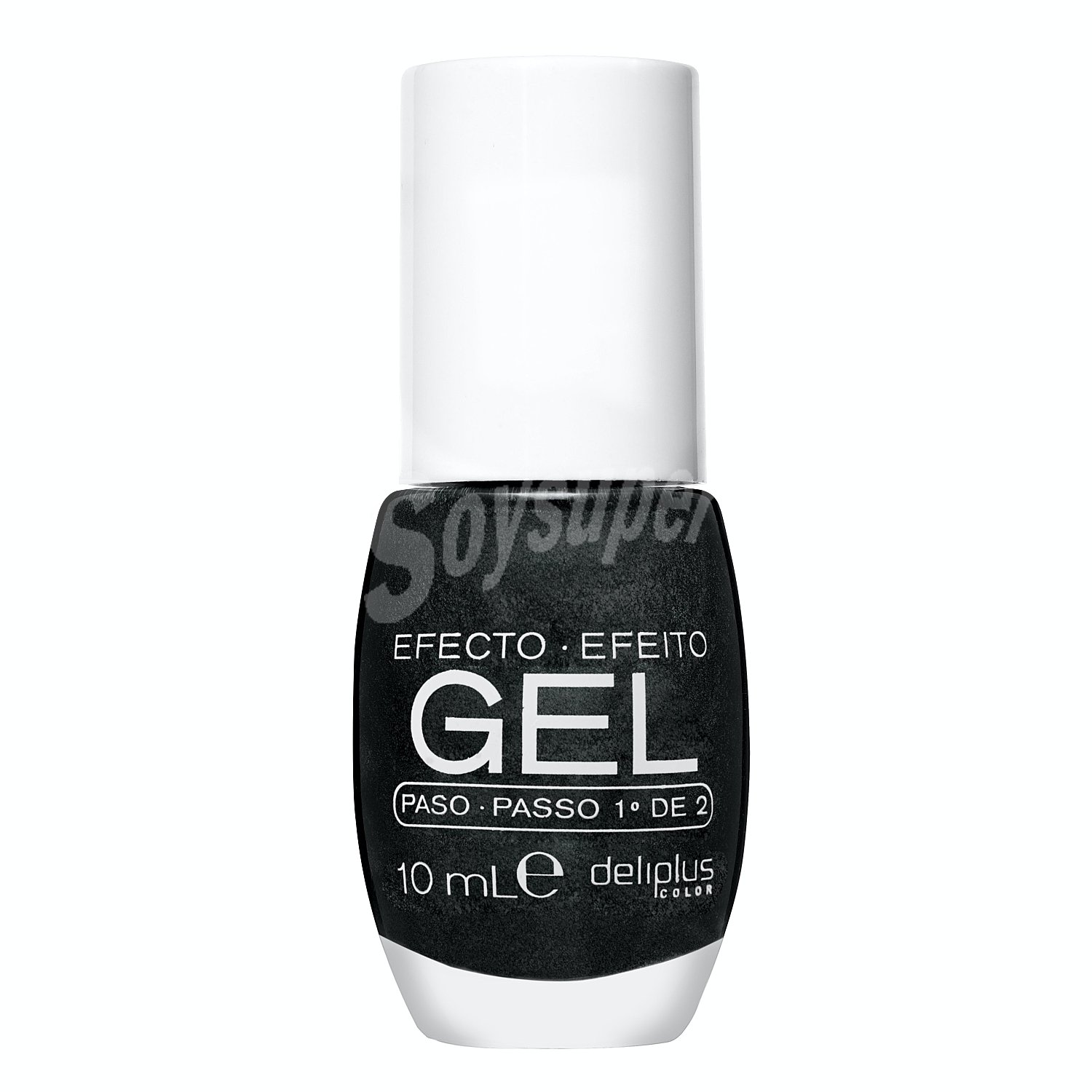 Laca de uñas efecto gel Nº107 negro perla