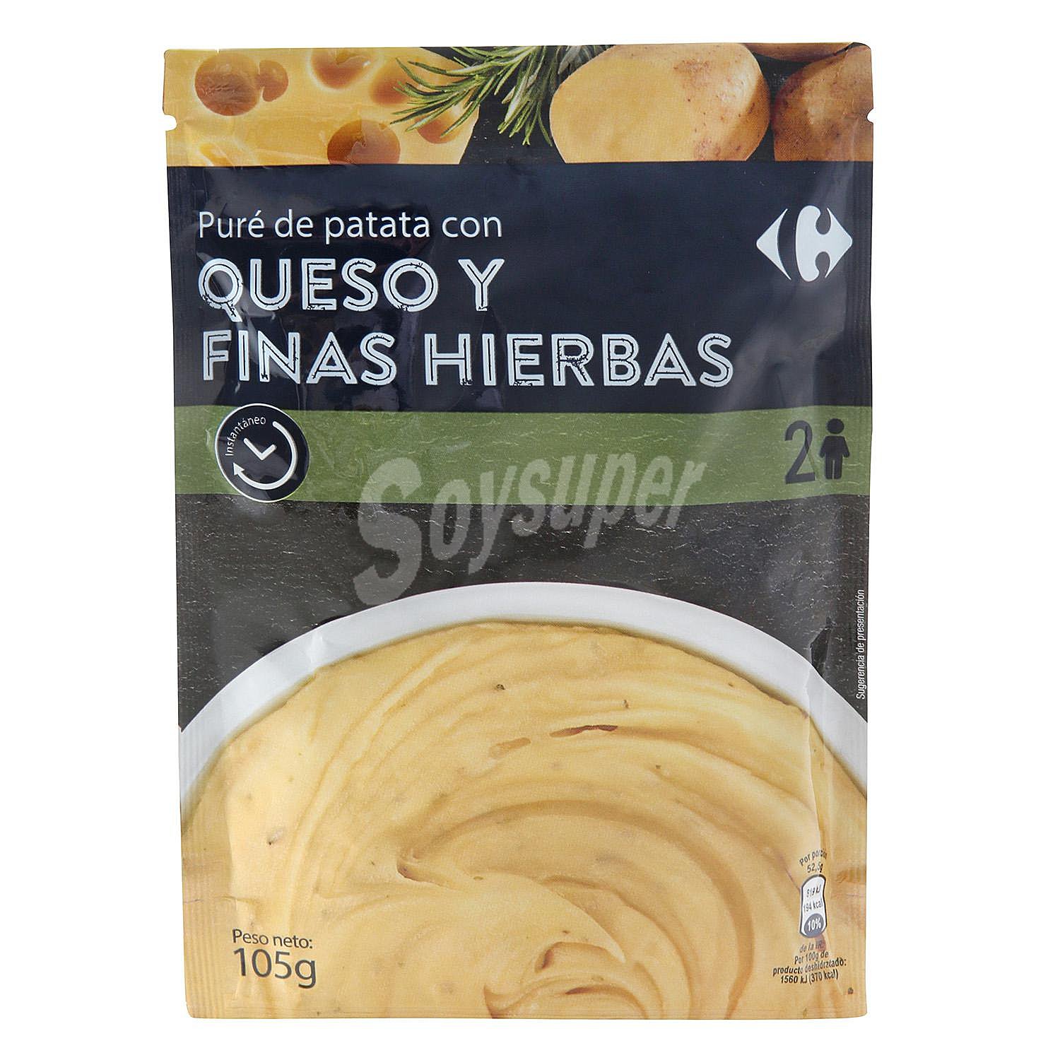 Puré de patatas con queso y finas hierbas