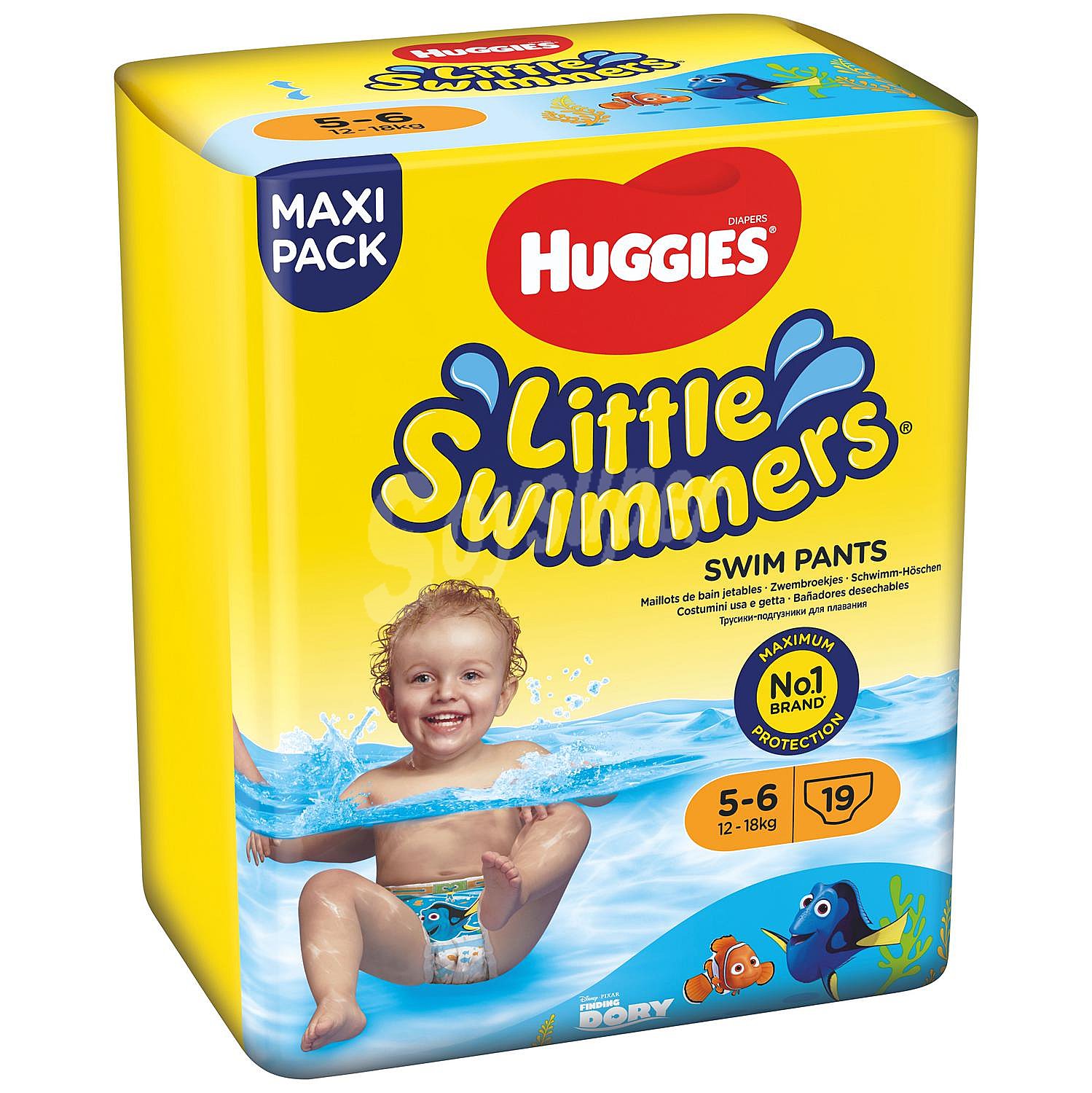 Huggies Pañales bañador unisex (bañador desechable) talla 5 - 6, para niños de 12 a 18 kilos huggies Little swimmers