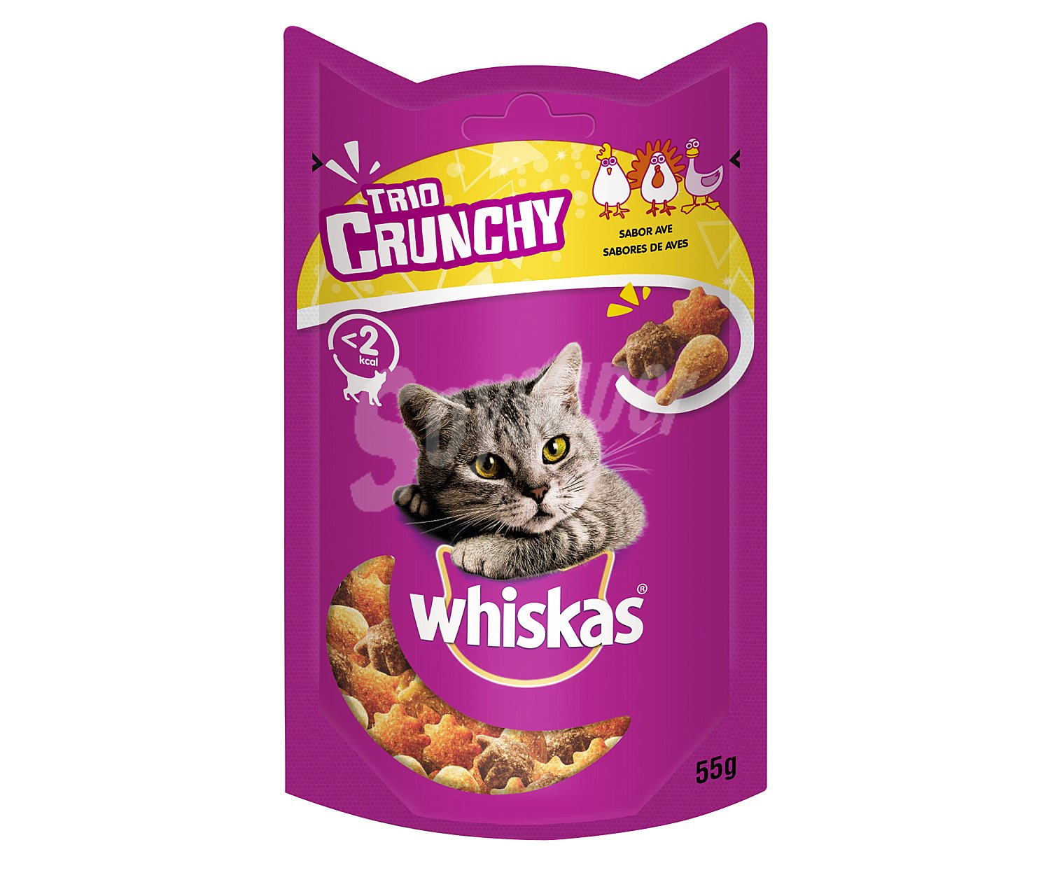 Snack para gatos sabor ave trio crunchy