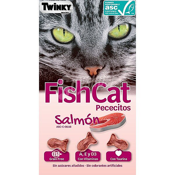 Fishcat snacks para gatos adultos salmón envase 40 G