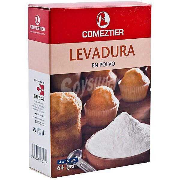 Levadura en polvo 4 bolsitas x 16 G