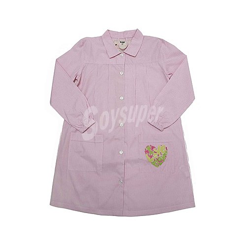 Babi rosa de rayas con bordado, talla 5