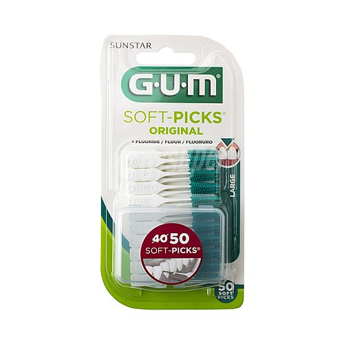 GUM Palillos interdentales grandes con flúor GUM Soft-picks original