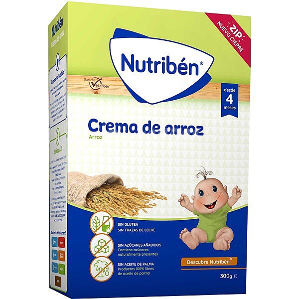 Papilla instantánea de crema de arroz sin gluten de fácil digestión 