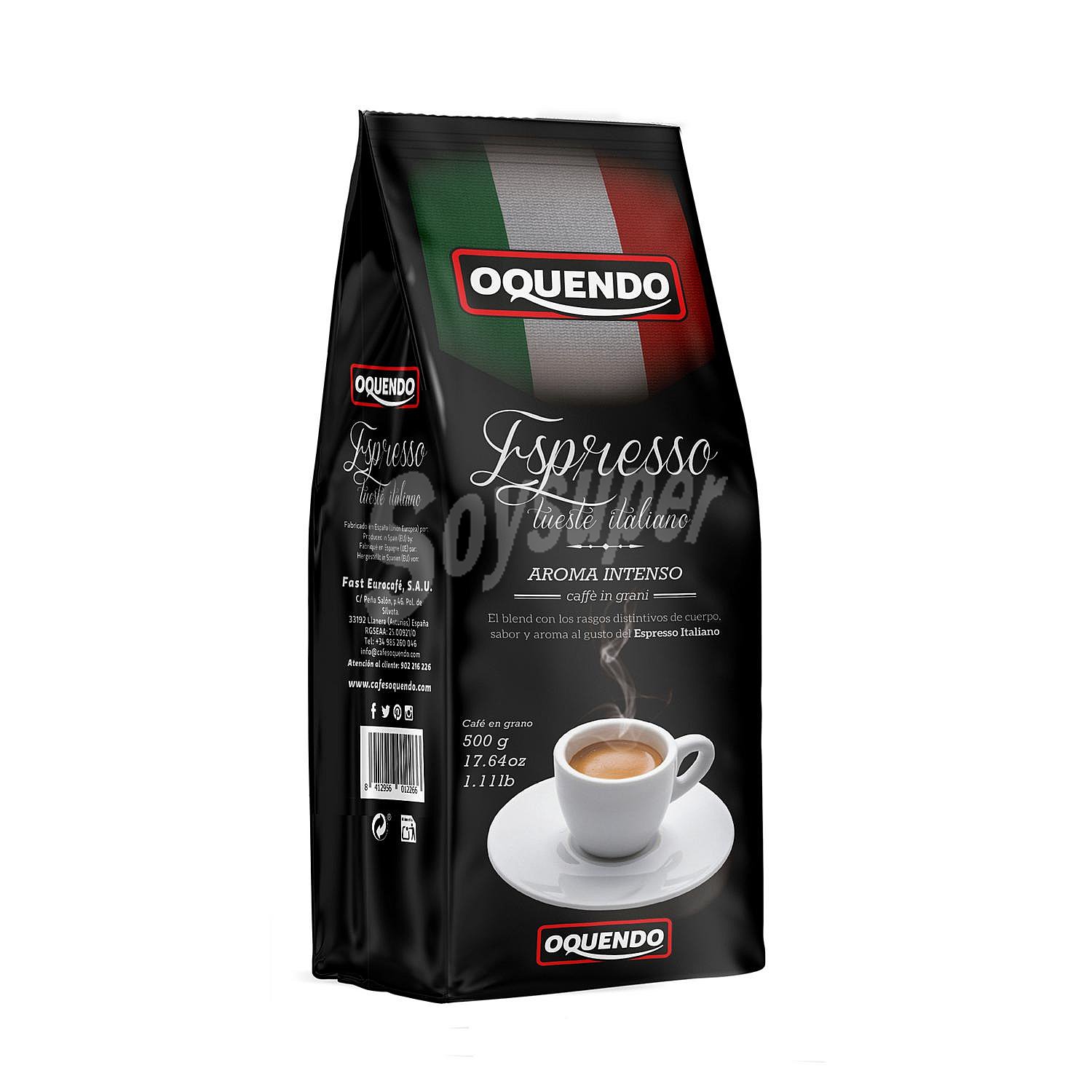 Espresso café en grano aroma intenso