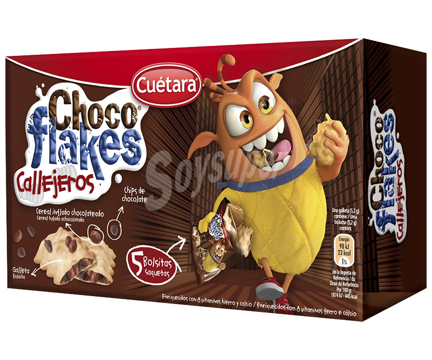 Choco flakes Galletas con arroz inflado chocolateado choco flakes