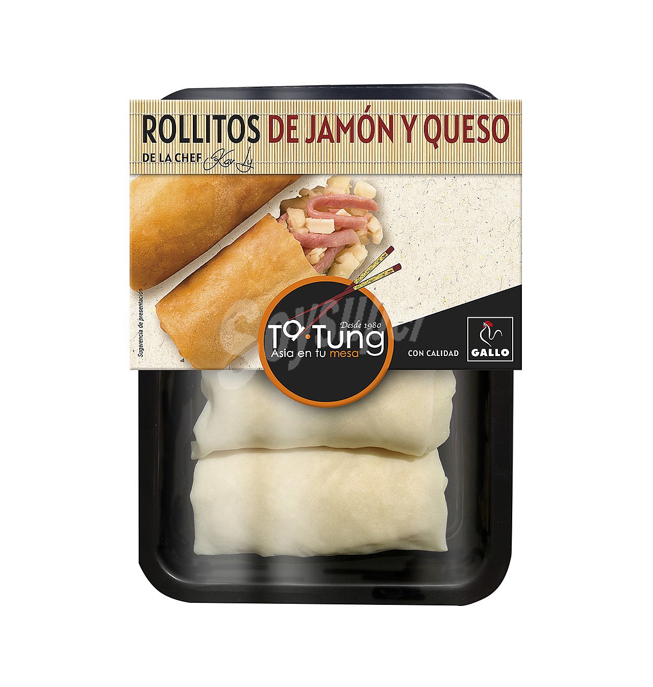 Rollo ta tung jamón y queso