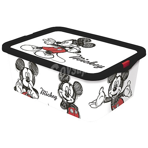 Caja de ordenación con tapa y diseño Mickey Mouse, , disney