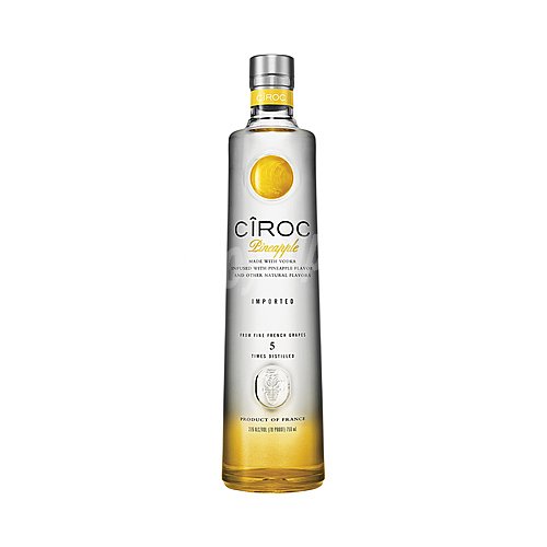 Cîroc Vodka infusionado con piña y otros aromas naturales cîroc