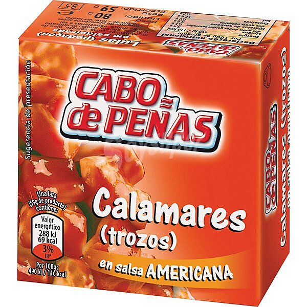 Calamares trozos en salsa americana