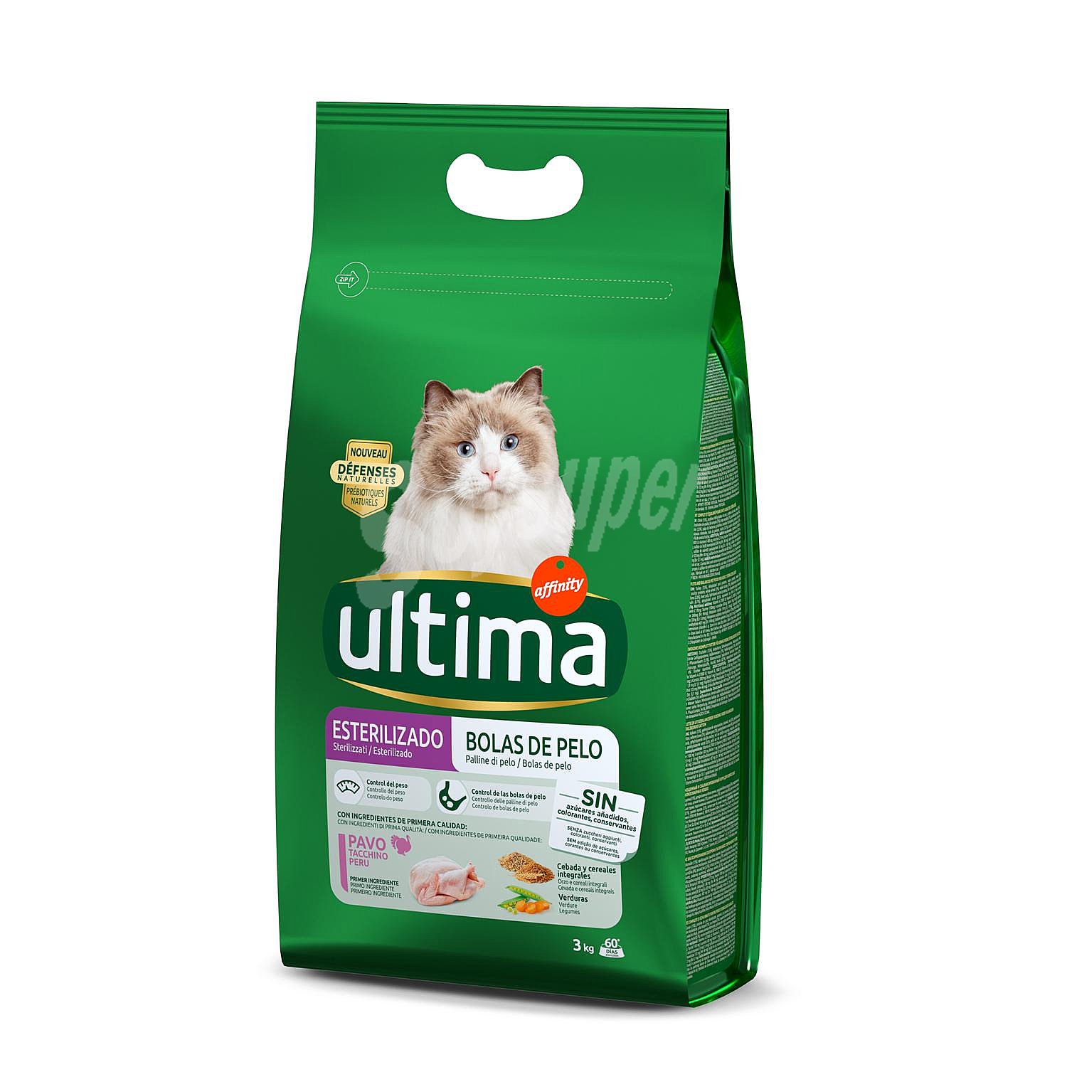 Sterilized hairball adult pienso para gatos adultos esterilizados de 1-10 años para el control de las bolas de pelo rico en pavo, cebada y cereales