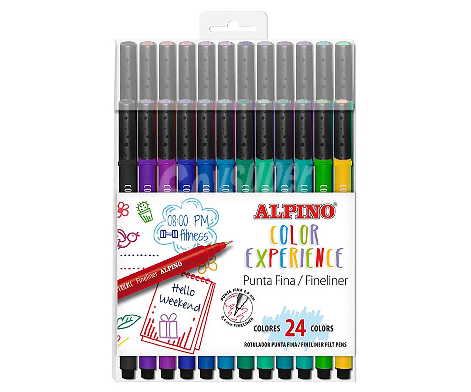 Caja de 24 rotuladores fine liner Color Experience, alpino.