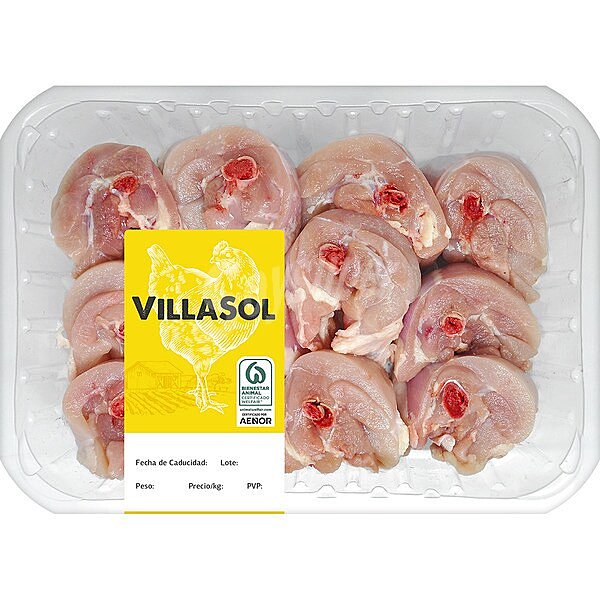 Delicias de pollo sin piel peso aproximado bandeja 500 g