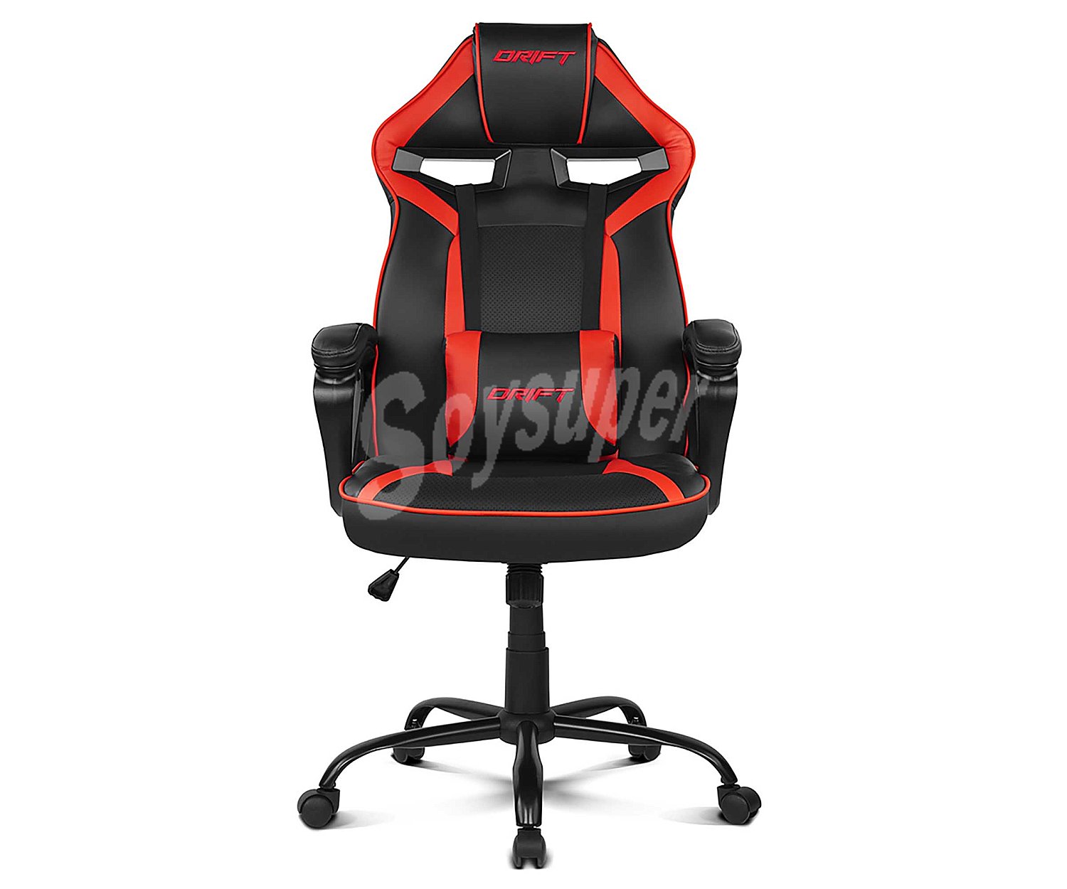 Silla Gaming DR50 negro y rojo, altura regulable, asiento basculante