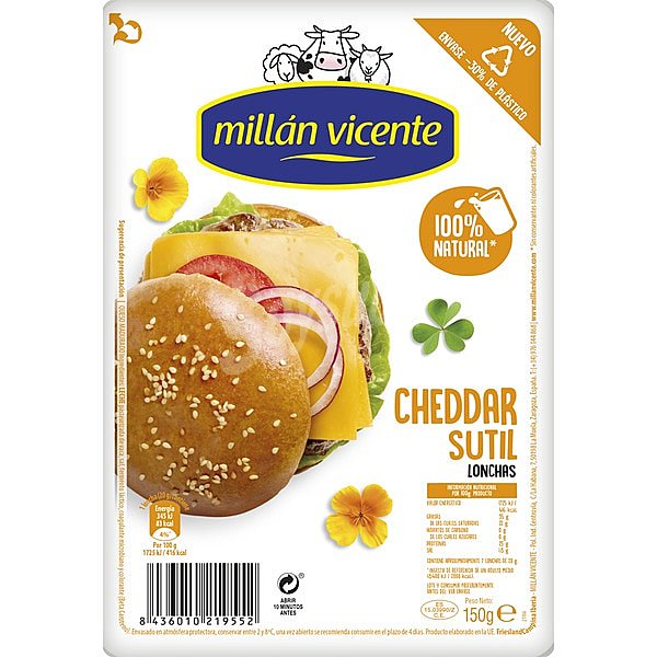 Queso en lonchas Cheddar