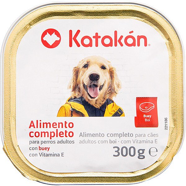 Comida húmeda para perros adultos Katakán buey