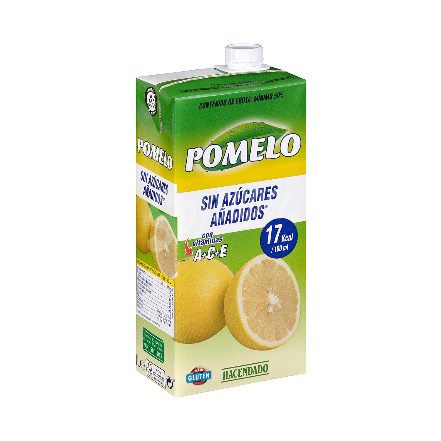 Néctar de pomelo sin azúcares añadidos