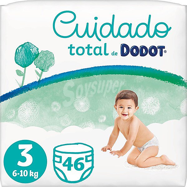 Cuidado Total pañales unisex talla 3 ( 6 a 10 kg)