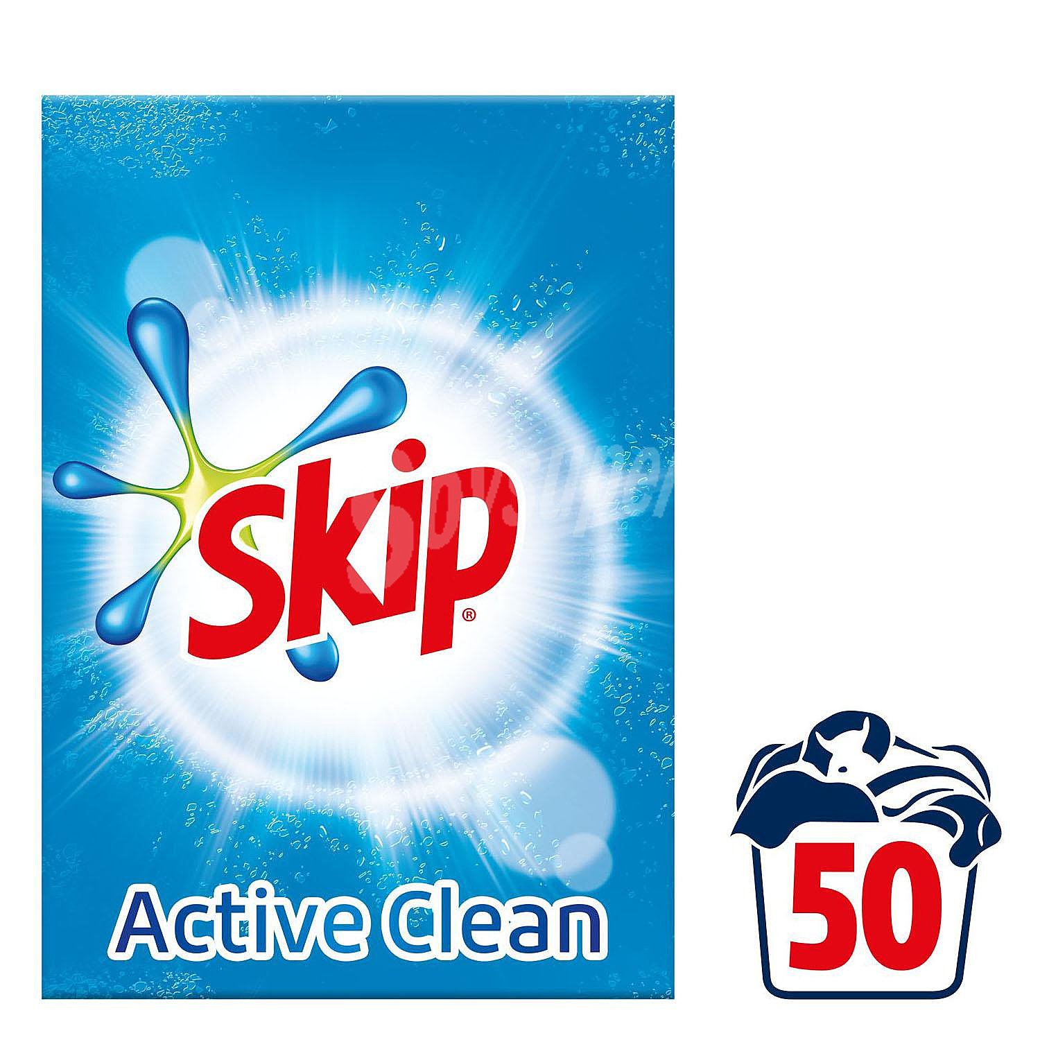 Detergente en polvo Active Clean Skip