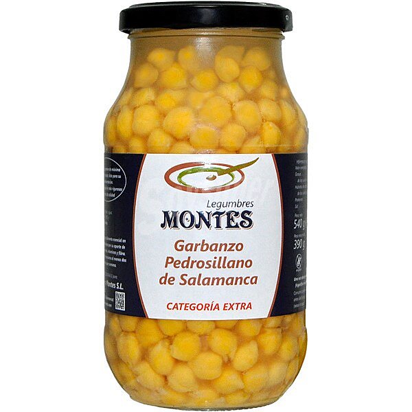 Garbanzos cocidos pedrosillano de Salamanca frasco 390 g