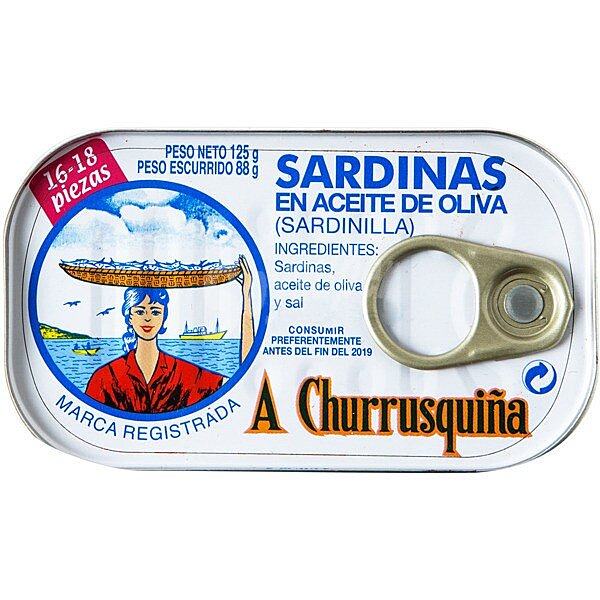 Sardinillas en aceite de oliva 16 - 18 piezas