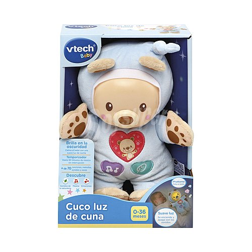 Peluche interactivo con luz y sonidos Cuco luz de cuna vtech