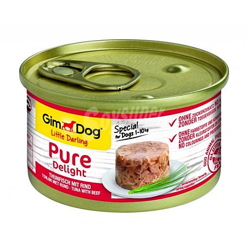 Alimento complementario para perros, atún con vacuno pure delight