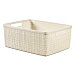 Cesta Jute Rectangular curver 28x15x36 cm - Beige