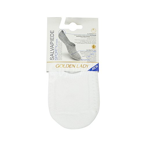 Calcetín invisible unisex golden lady Sporty, color blanco, talla 36/40