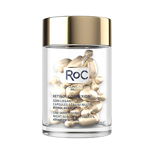 ROC Cápsulas biodegradables de noche con sérum acción antiedad RÓC Line smoothing