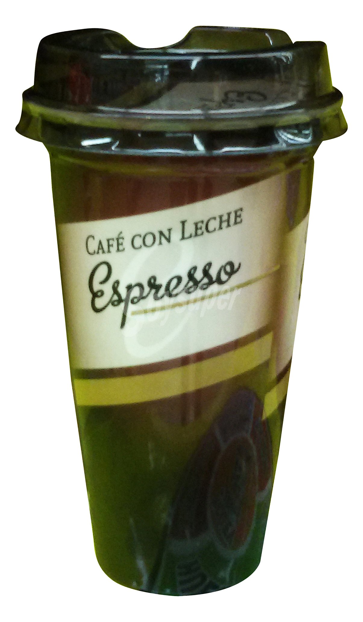 Cafe con leche espresso liquido