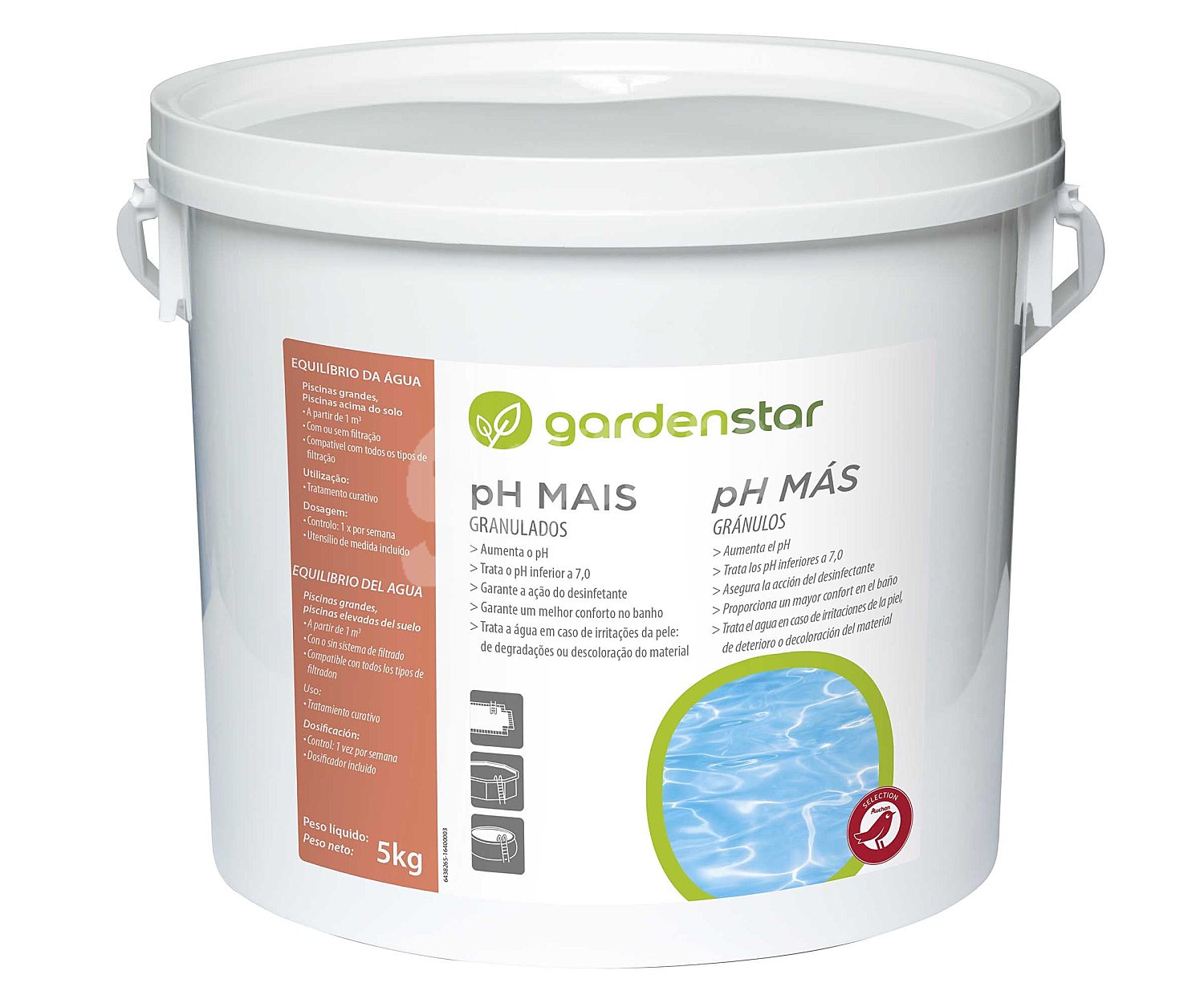 PH plus 5kg granulados piscina,