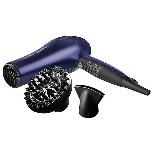 Secador de pelo taurus Fashion 3000 Ionic, 2200W, 2 velocidades, 3 temperaturas, motor AC