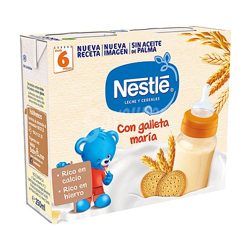 Nestlé Papilla líquida de cereales con galleta Maria, a partir de 6 meses nestlé