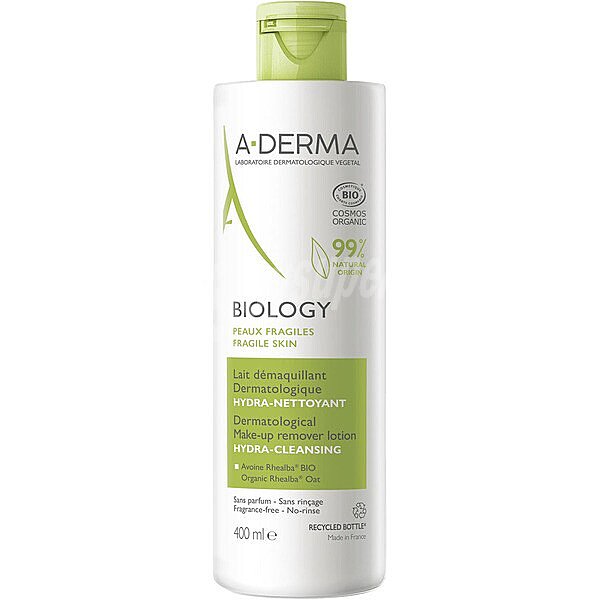 Biology leche desmaquillante dermatológica hidralimpiadora frasco 400 ml