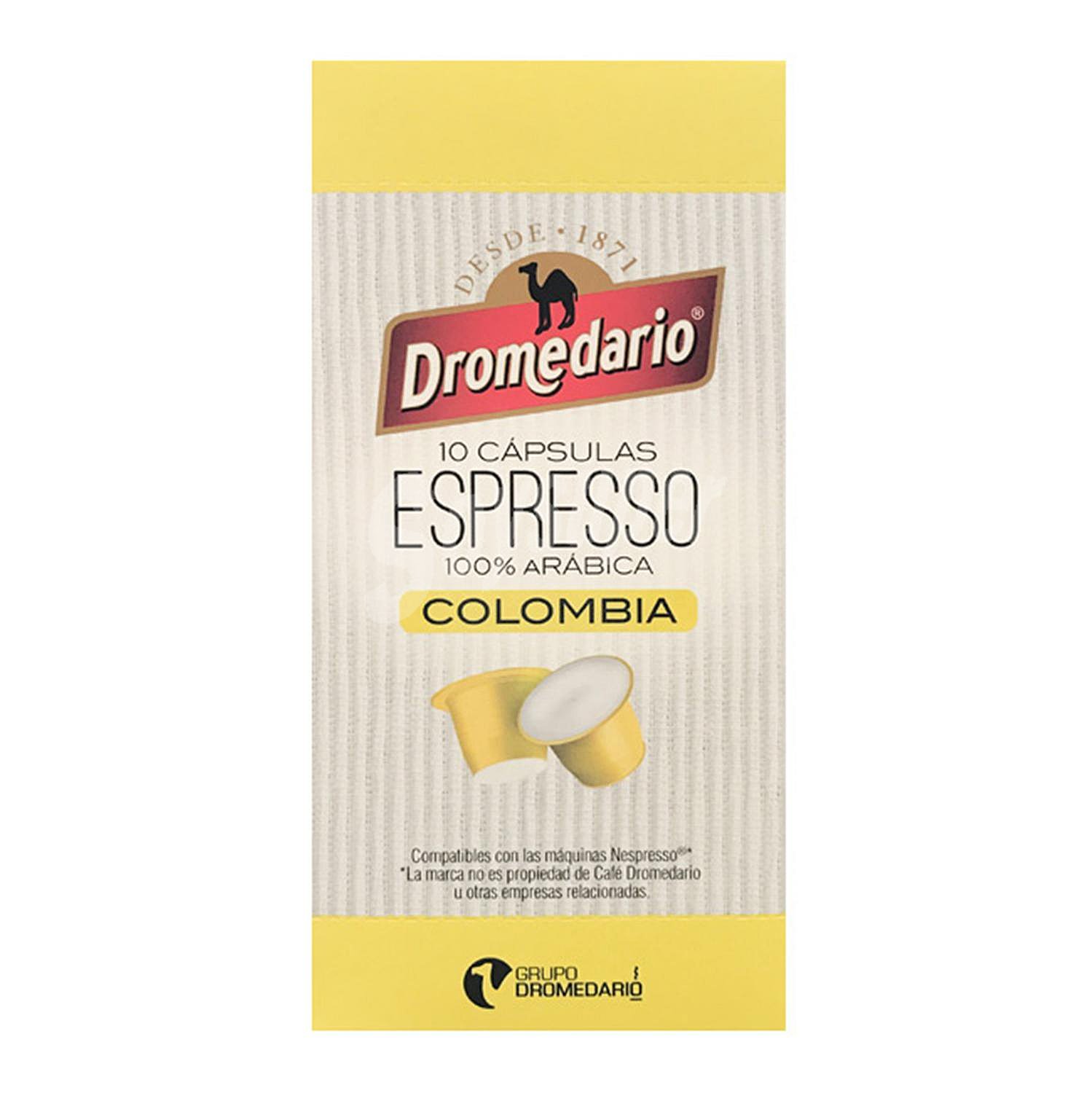 Café espresso en cápsulas Colombia Dromedario compatible con Nespresso