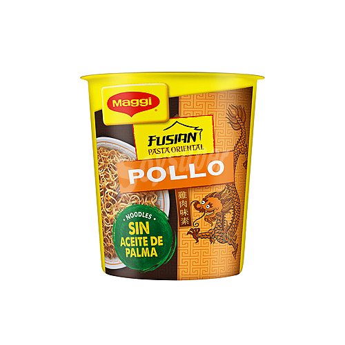 Maggi Pasta oriental (fideos fritos) sabor pollo (incluye sobre vegetales) Fusian maggi